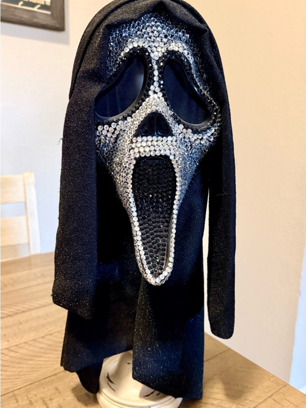 Rhinestone Ghost Face Mask